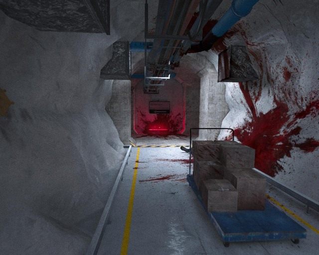 Przy czerwonej ścianie skręć w lewo - Underground Lab | Solucja Outlast - Outlast - poradnik do gry