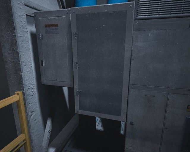 Pudło, z którego twoja postać powyrywa kable, jeśli wejdziesz z nią w interakcję - Underground Lab | Solucja Outlast - Outlast - poradnik do gry