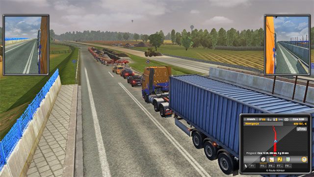Ruch wahadłowy na drodze krajowej nr 4, na wschód od Krakowa. - Polska | Charakterystyka państw | ETS 2 Going East - Euro Truck Simulator 2: Going East! Ekspansja Polska - poradnik do gry