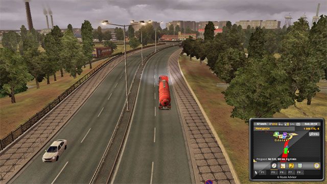 Gdańsk jest rozległy i otoczony dwupasmowymi drogami. Część obiektów znajduje się daleko od centrum na południe. - Polska | Miasta | ETS 2 Going East - Euro Truck Simulator 2: Going East! Ekspansja Polska - poradnik do gry