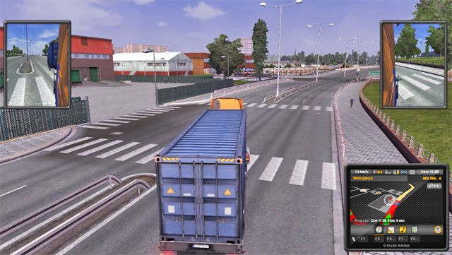 Jedna z niewielu szerszych miejskich dróg. - Polska | Miasta | ETS 2 Going East - Euro Truck Simulator 2: Going East! Ekspansja Polska - poradnik do gry