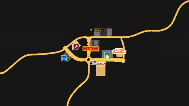Plan Olsztyna. - Polska | Miasta | ETS 2 Going East - Euro Truck Simulator 2: Going East! Ekspansja Polska - poradnik do gry