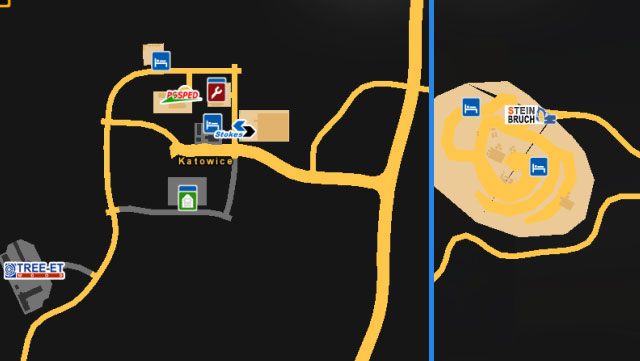 Plan Katowic. - Polska | Miasta | ETS 2 Going East - Euro Truck Simulator 2: Going East! Ekspansja Polska - poradnik do gry