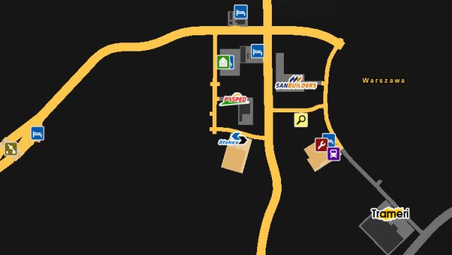 Plan Warszawy. - Polska | Miasta | ETS 2 Going East - Euro Truck Simulator 2: Going East! Ekspansja Polska - poradnik do gry