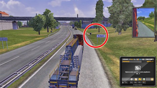 Uważaj na fotoradary wjeżdżając i wyjeżdżając z miasta zarówno od północy jak i od południa. - Węgry | Miasta | ETS 2 Going East - Euro Truck Simulator 2: Going East! Ekspansja Polska - poradnik do gry