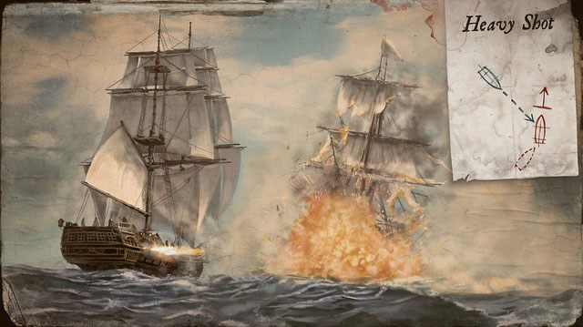 Ciężki strzał (Heavy shot) - stają się dostępne po opłaceniu ulepszenia - Uzbrojenie statku w Assassins Creed IV Black Flag - Assassins Creed IV: Black Flag - poradnik do gry
