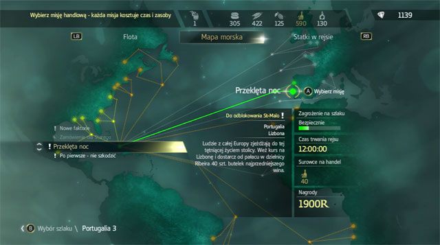 Misja Przeklęta noc jest dostępna i spełniamy wymagania, by móc ją wykonać. - Misje kupieckie w Assassins Creed IV Black Flag - Assassins Creed IV: Black Flag - poradnik do gry