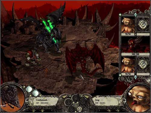 Na ekranie walki widać oba oddziały ustawione naprzeciw siebie - The Art of War... czyli jak się bić | Disciples II Mroczne Proroctwo - Disciples II: Mroczne Proroctwo - poradnik do gry