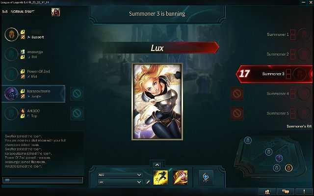 Chwilę po oznaczaniu każdy z uczestników ma możliwość zbanowania jednego bohatera - Wybór bohatera - League of Legends - poradnik do gry