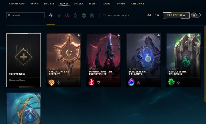 Dla każdego konta przygotowane jest 5 predefiniowanych zestawów run - Nowe Runy w League of Legends | Kolekcja | League of Legends - League of Legends - poradnik do gry