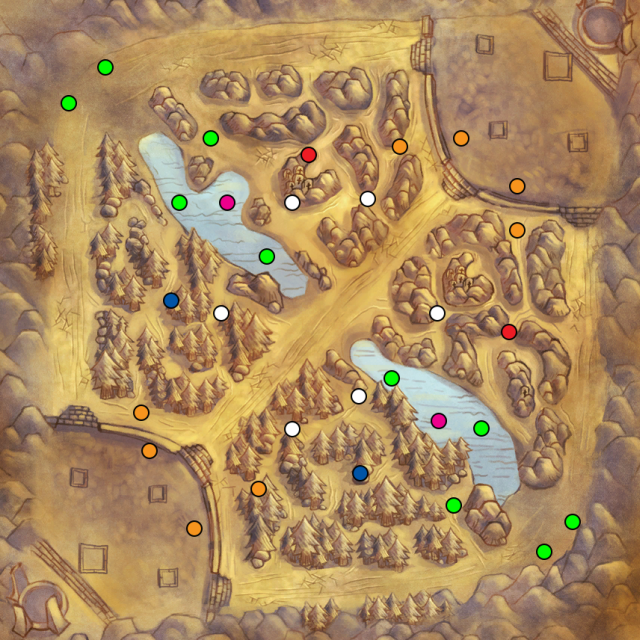 Mapa powyżej pokazuje typowe umiejscowienie wardów na mapie, zakładając, że gramy drużyną niebieskich - Wardowanie | Leona | League of Legends - League of Legends - poradnik do gry