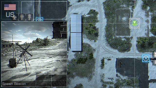 Obecność sygnalizatora na mapie oznaczona jest specjalną ikoną - podobnie jest w przypadku wrogich i wykrytych sygnalizatorów - Zwiadowca w Battlefield 4 | Klasy postaci - Battlefield 4 - poradnik do gry