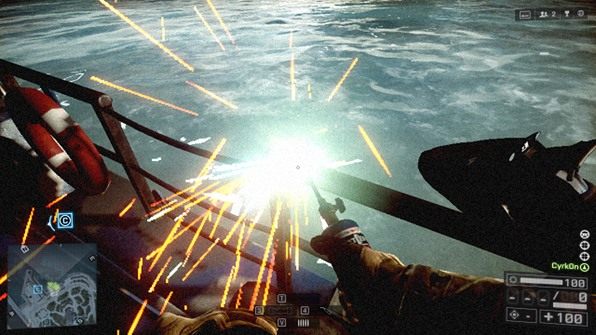 Spawając poręcz łodzi, naprawiamy ją. - Łódź szturmowa w Battlefield 4 | Pojazdy - Battlefield 4 - poradnik do gry