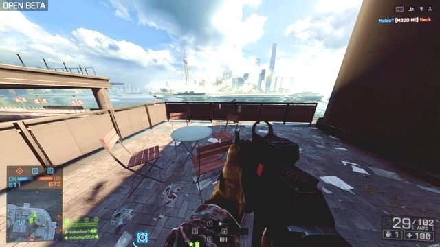 W dolnym prawym rogu ekranu, możesz zobaczyć ile masz zdrowia, stan amunicji i liczbę granatów. - Porady imhotepa dla początkujących (do bety) | Porady społeczoności - Battlefield 4 - poradnik do gry