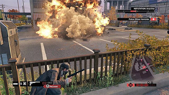 Celuj granatami w grupy przeciwników lub w pojazdy - Najbardziej przydatne gadżety | Wytwarzanie przedmiotów w Watch Dogs - Watch Dogs 1 - poradnik do gry
