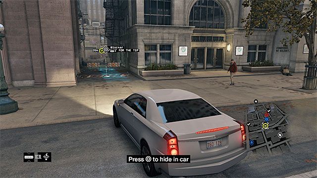 Przykładowy znacznik głównej misji - Główne i poboczne zadania w Watch Dogs | Aktywności i porady - Watch Dogs 1 - poradnik do gry