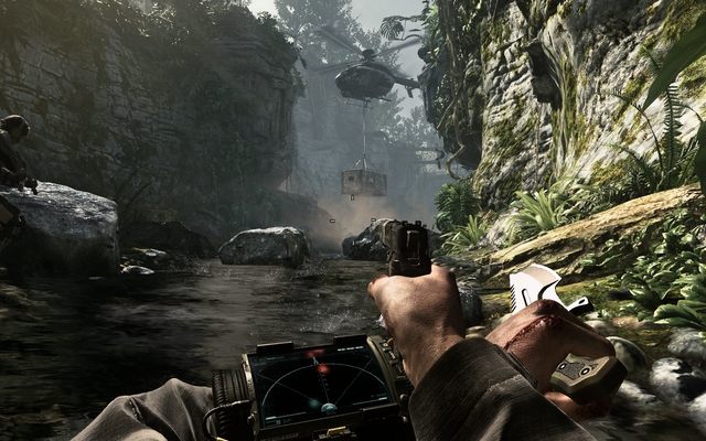 Poczekaj, aż śmigłowiec odleci. - 09 - The Hunted | Kampania - opis przejścia | Call of Duty Ghosts - Call of Duty: Ghosts - poradnik do gry