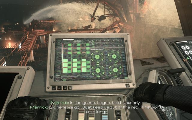 Utrzymuj wskaźniki na środku. - 11 - Atlas Falls | Kampania - opis przejścia | Call of Duty Ghosts - Call of Duty: Ghosts - poradnik do gry