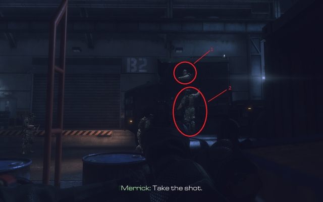 Szybko rozpraw się z dwójką wrogów. - 13 - End of The Line | Kampania - opis przejścia | Call of Duty Ghosts - Call of Duty: Ghosts - poradnik do gry