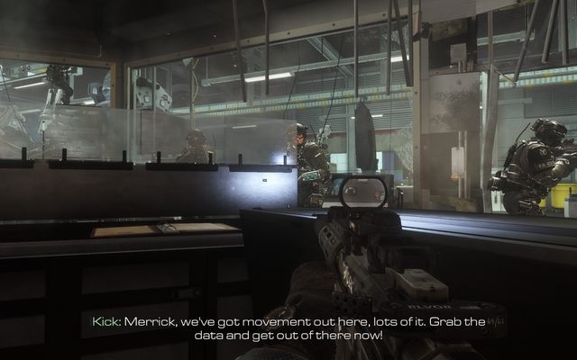 Schowaj się za biurkiem. - 13 - End of The Line | Kampania - opis przejścia | Call of Duty Ghosts - Call of Duty: Ghosts - poradnik do gry