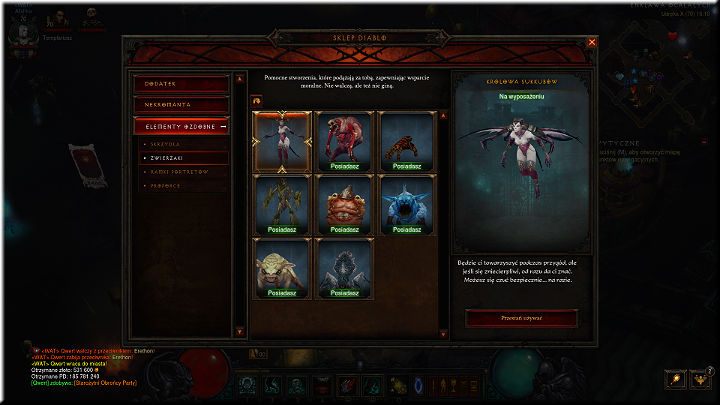 W Diablo 3 znalazło się około 20 Zwierzaków, które będą towarzyszyć Ci w trakcie Twojej przygody z grą - Jak zdobyć dodatkowe Zwierzaki? | Opis mechanizmów rozgrywki w Diablo III - Diablo III: Reaper of Souls - poradnik do gry