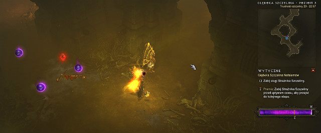 Fioletowy pasek z postępem Głębokiej Szczeliny - Szczeliny Nefalemów | Opis mechanizmów rozgrywki w Diablo III - Diablo III: Reaper of Souls - poradnik do gry