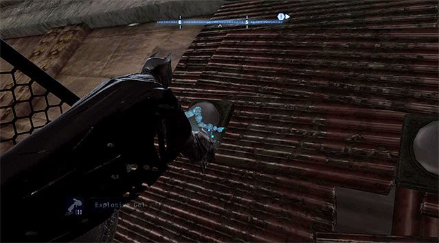 Musisz najpierw rozpylić w trzech miejscach wybuchowy żel - Plik z danymi 4 (Zaułki) - Batman: Arkham Origins - poradnik do gry