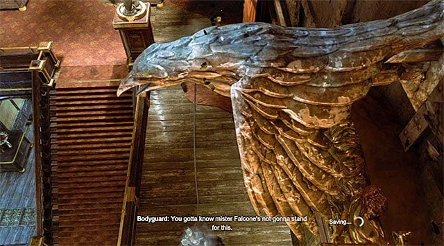 Posągi pomogą ci w unikaniu wartowników - Uzyskaj dostęp do biura Pingwina - teatr - Batman: Arkham Origins - poradnik do gry