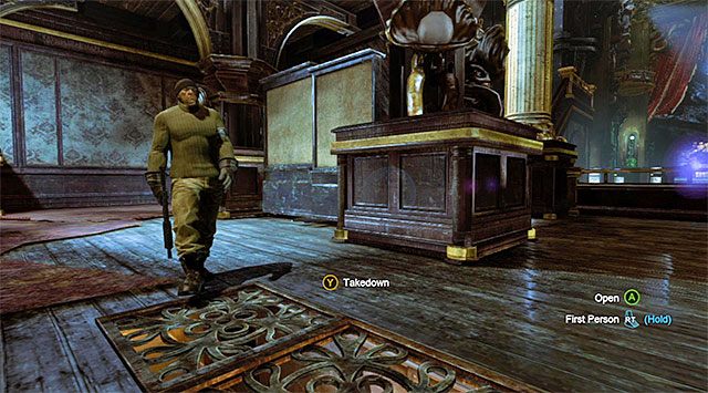 Przejścia pod podłogą możesz używać do ukrywania się oraz do planowania cichych nokautów - Uzyskaj dostęp do biura Pingwina - teatr - Batman: Arkham Origins - poradnik do gry