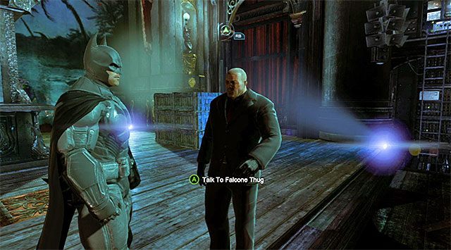 Ochroniarz Falcone - Uzyskaj dostęp do biura Pingwina - teatr - Batman: Arkham Origins - poradnik do gry