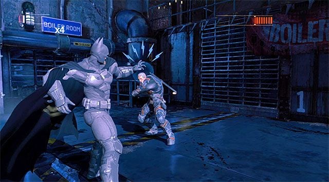 Unikaj szybkich ataków bossa wyprowadzanych kataną - Pokonaj Deathstrokea - Batman: Arkham Origins - poradnik do gry