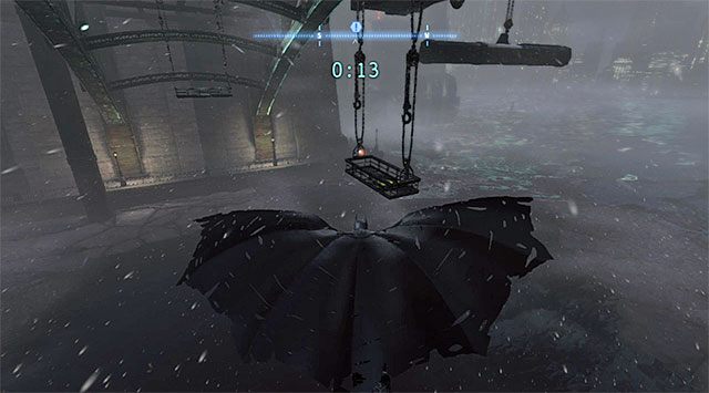 Na koniec poszybuj w stronę balkoniku zlokalizowanego na południowy-zachód od Twojej aktualnej pozycji (screeen) - Plik z danymi 11 (Most Pioneers Bridge w Gotham) - Batman: Arkham Origins - poradnik do gry