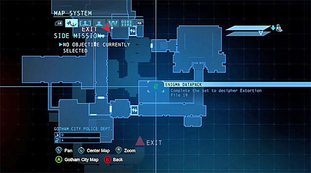 Poszukiwany sekret znajduje się w policyjnej kostnicy [GCPD - Morgue] i sposób dotarcia do tej lokacji przedstawiony został w opisie głównego zadania Przeskanuj trupa w kostnicy policyjnej (Scan the corpse in the GCPD morgue) - Plik z danymi 19 (Burnley) - Batman: Arkham Origins - poradnik do gry
