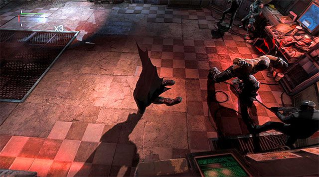 Uważaj na największego przeciwnika, unikając jego szarż - Wgraj bazę przestępców do bat-komputera - Batman: Arkham Origins - poradnik do gry