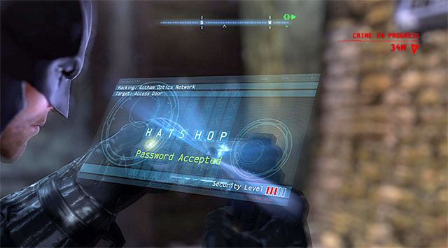 Jak zapewne zauważyłeś znajdujesz się w zamkniętej lokacji, tak więc musisz użyć deszyfratora sekwencyjnego na tutejszej konsoli sterowania - Przedostań się do banku Gotham Merchants - Batman: Arkham Origins - poradnik do gry