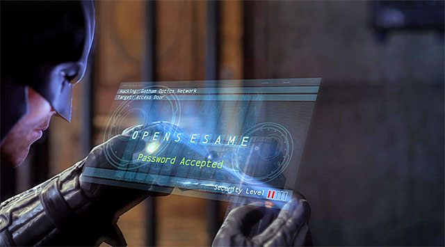 Po odblokowaniu sobie przejścia zejdź po schodach i podnieś właz prowadzący do wnętrza budynku [Gotham Merchants Bank] - Przedostań się do banku Gotham Merchants - Batman: Arkham Origins - poradnik do gry