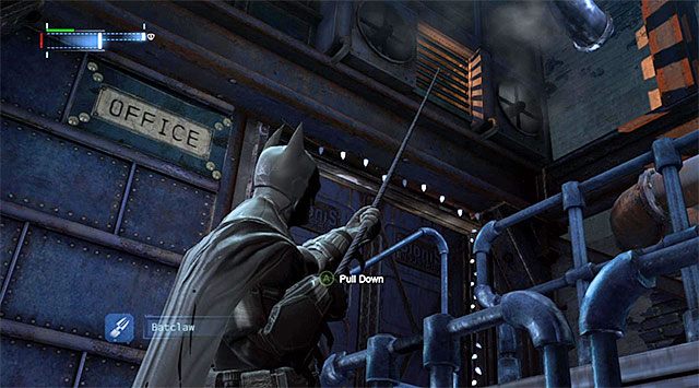 Musisz wyrwać kratkę szybu wentylacyjnego - Zbadaj hutę - eksploracja huty - Batman: Arkham Origins - poradnik do gry