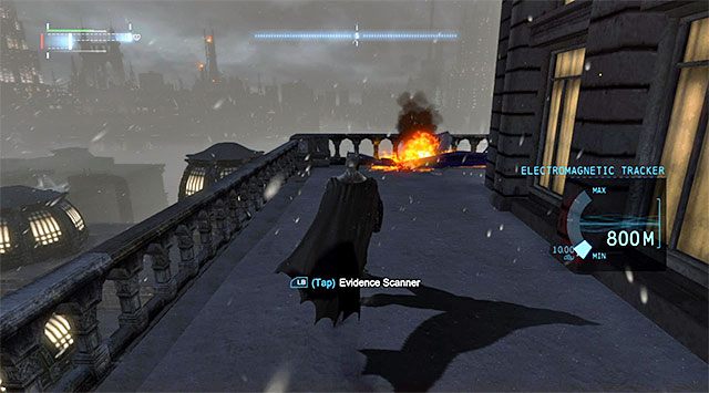 Kolejny krok to odnalezienia tylnego śmigła maszyny latającej - Sprawa 1224-4 - Wypadek helikoptera - Batman: Arkham Origins - poradnik do gry