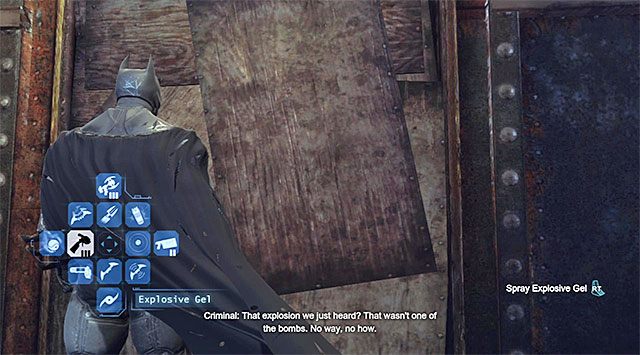 Musisz zburzyć fragment ściany - Rozbrój bombę na stacji kolejowej - Batman: Arkham Origins - poradnik do gry