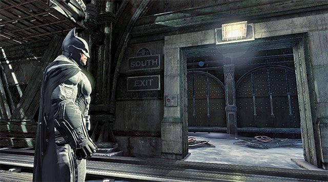 Wyjście ze stacji kolejowej - Rozbrój bombę przy południowym filarze - Batman: Arkham Origins - poradnik do gry