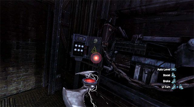 Wejdź do nowego pomieszczenia kontrolnego i wciśnij czerwony przycisk, doprowadzając do pojawienia się w oddali wyładowań - Przedostań się do więzienia Blackgate kanałami - Batman: Arkham Origins - poradnik do gry