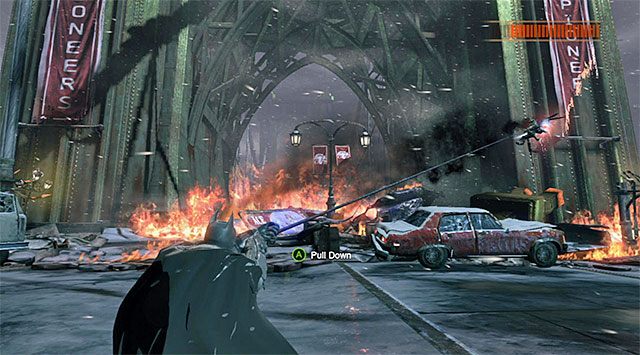 Musisz użyć pazura żeby złapać bossa - Świetlik (Firefly) - Batman: Arkham Origins - poradnik do gry