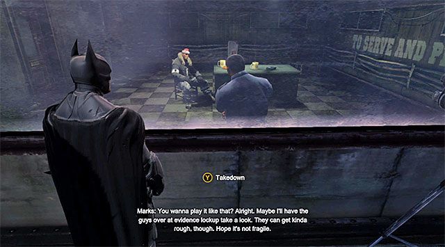 Zaatakuj policjanta stojącego po drugiej stronie lustra - Uzyskaj dostęp do serwerów policji - boczne pomieszczenia - Batman: Arkham Origins - poradnik do gry