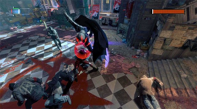 Anarky zeskoczy na pole bitwy w momencie awansowania do ostatniej trzeciej części bitwy - Anarky - Batman: Arkham Origins - poradnik do gry
