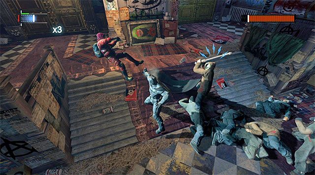 Anarky słabo broni się przed atakami Batmana - Anarky - Batman: Arkham Origins - poradnik do gry