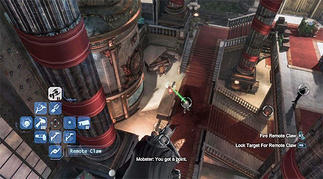 Chwytanie butli z propanem jak zwykle jest bardzo pomocne - Przedostań się do pomieszczenia ochrony - Batman: Arkham Origins - poradnik do gry