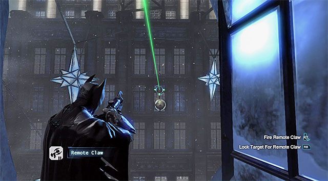 Miejsce użycia zaczepu - Dotarcie do apartamentu Jokera - wschodnia wieża - Batman: Arkham Origins - poradnik do gry