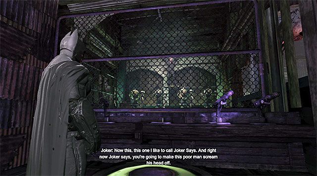 Trafiaj batarangami w odpowiednie balony - Dotarcie do apartamentu Jokera - zachodnia wieża - Batman: Arkham Origins - poradnik do gry