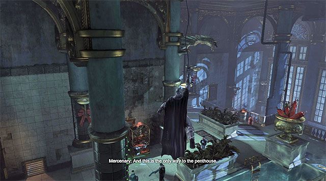 Korzystaj z punktów obserwacyjnych póki są one w pełni dostępne - Dotarcie do apartamentu Jokera - pływalnia - Batman: Arkham Origins - poradnik do gry