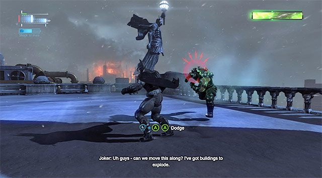 Musisz unikać szarż Banea - Bane - Batman: Arkham Origins - poradnik do gry